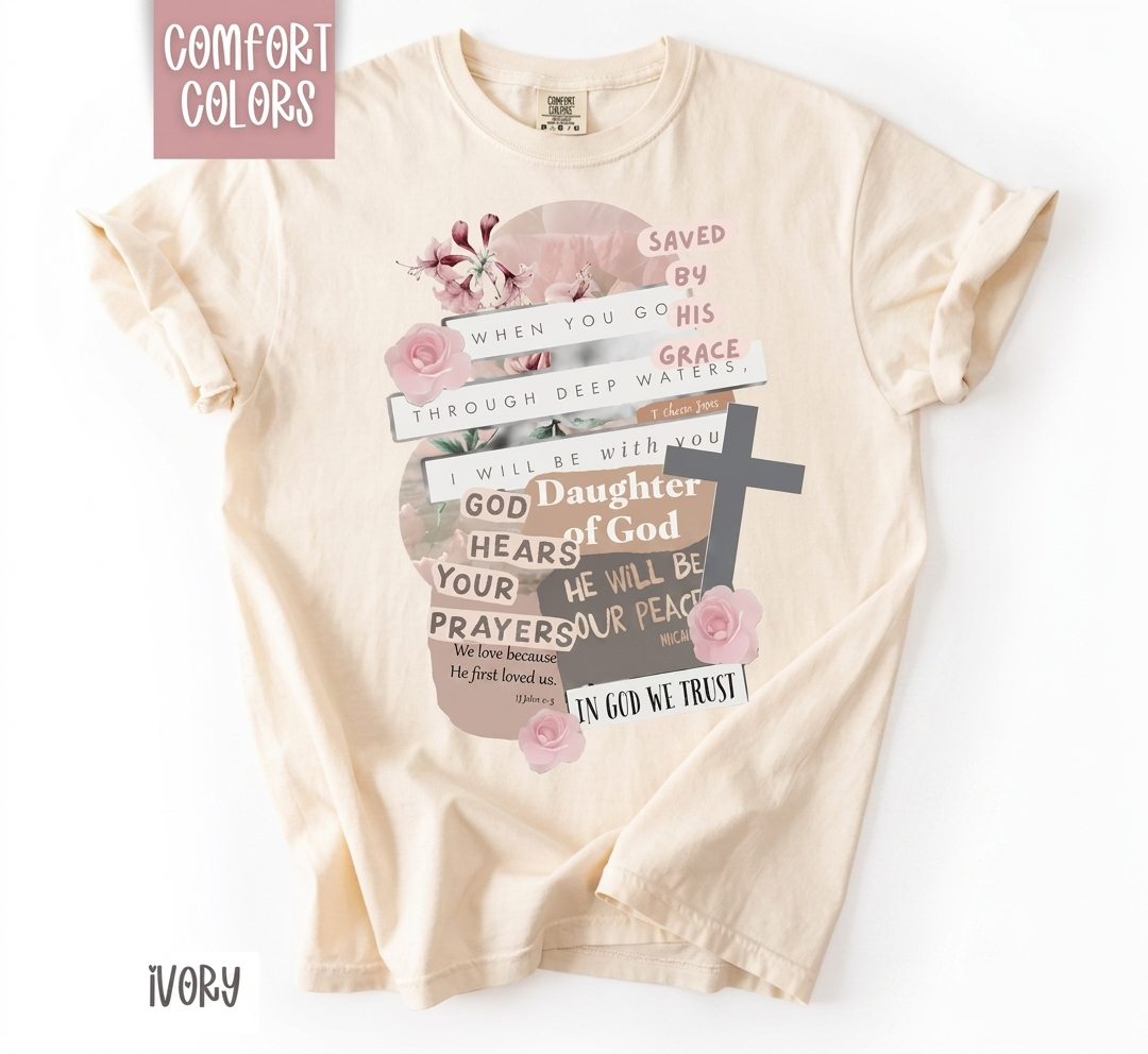 Daughter of God Comfort Colors women's religious tee - Ivory