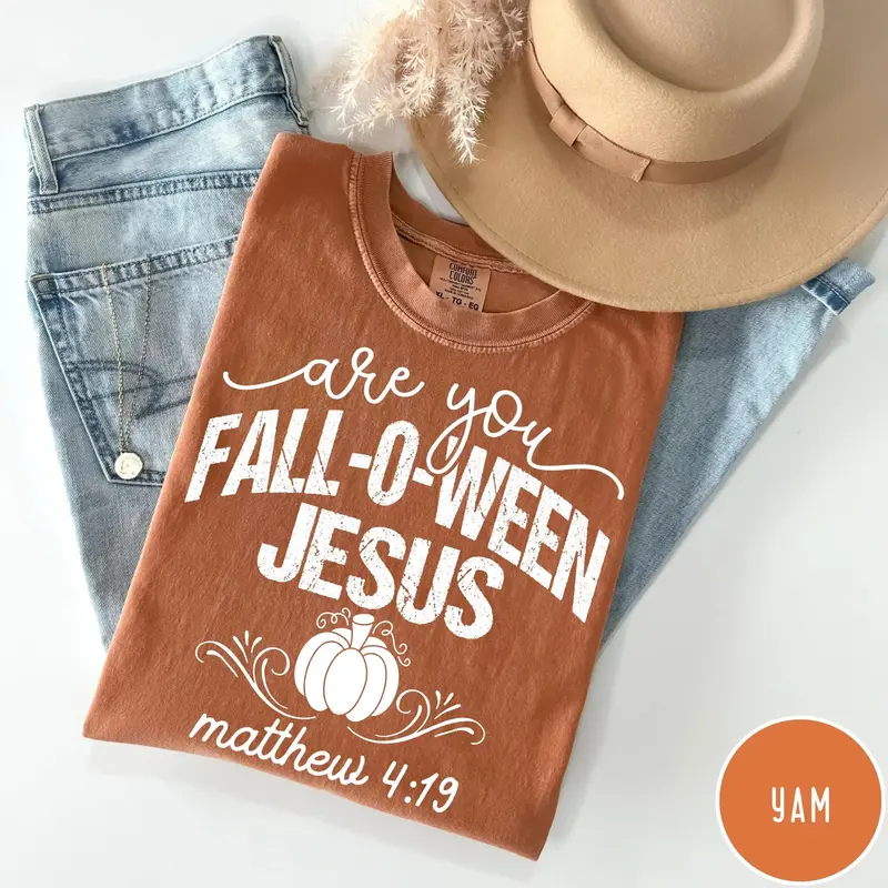 Are You Fall-O-Ween Jesus pumpkin Christian fall tee