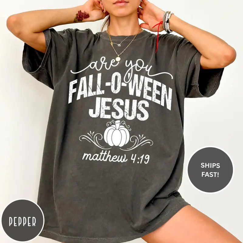 Are You Fall-O-Ween Jesus pumpkin Christian fall tee