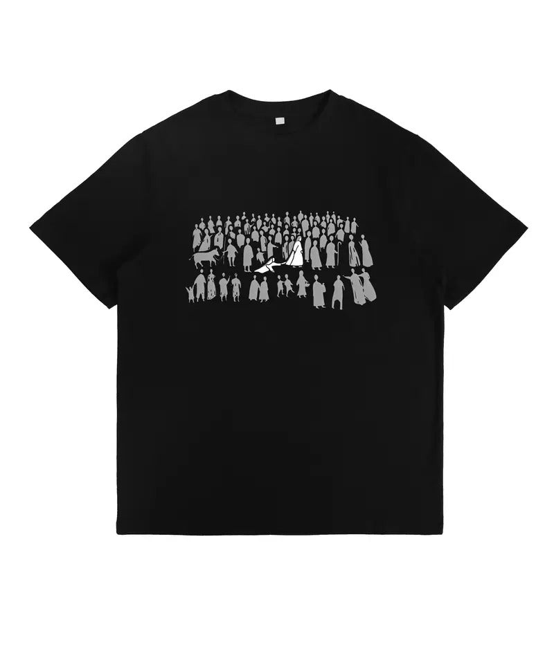 By His Wounds We Are Healed classic black tee