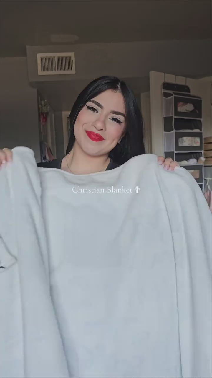 Walk By Faith Christian Jesus Holy Bible throw blanket