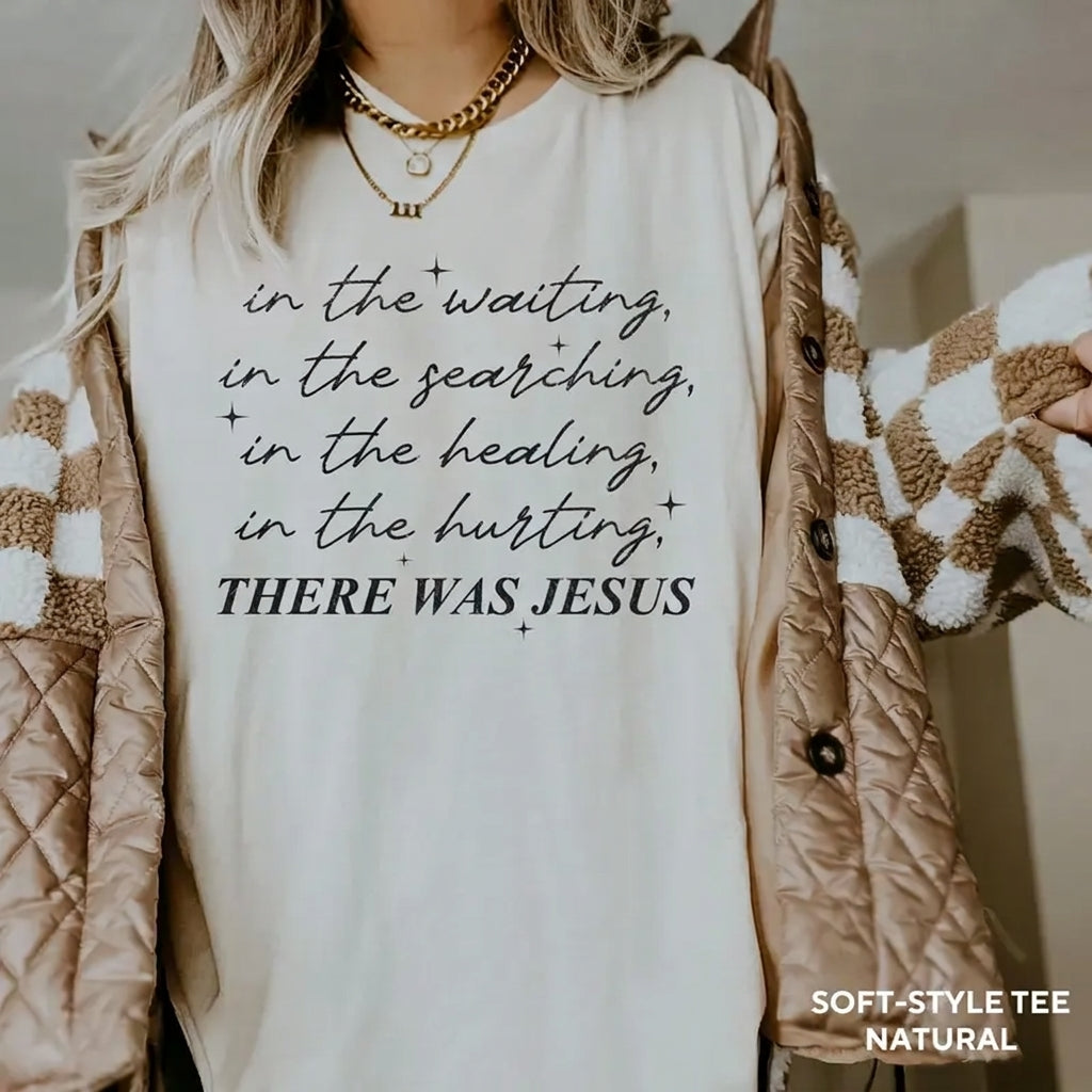 There Was Jesus boho Christian Comfort Colors tee