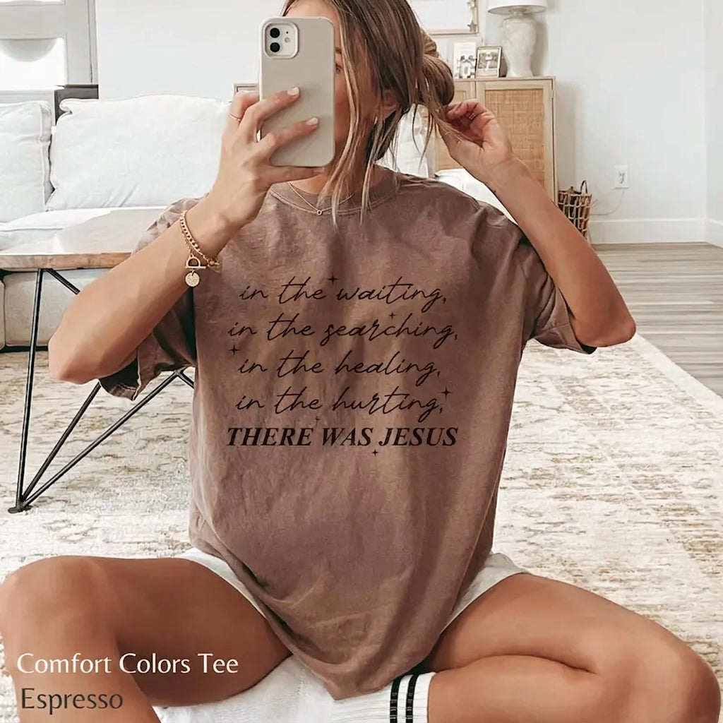 There Was Jesus boho Christian Comfort Colors tee