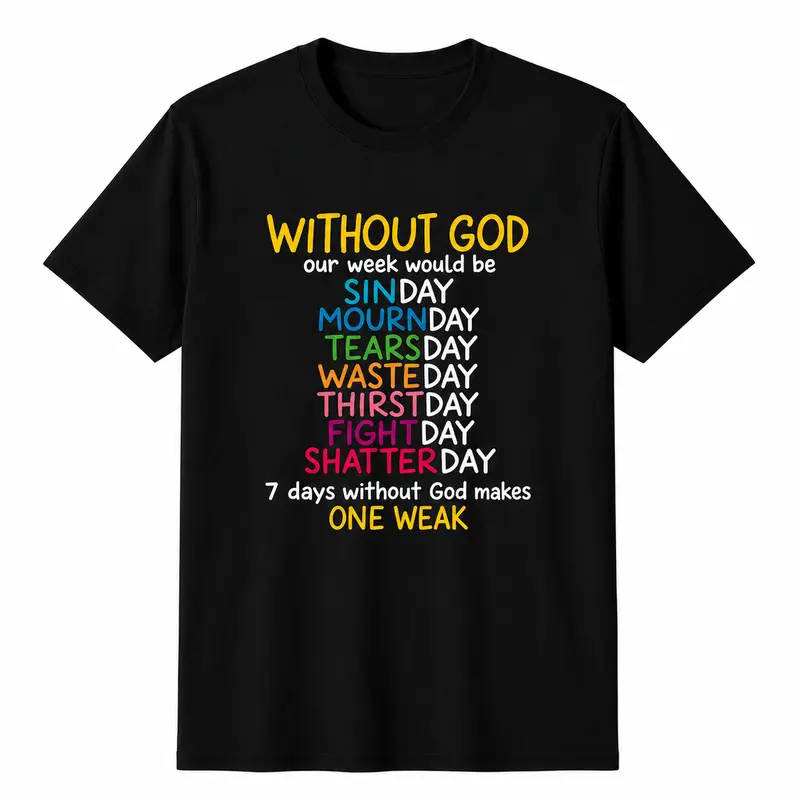 Without God One Weak funny Christian tee