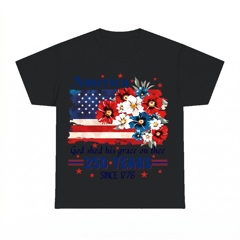 America God Shed His Grace shirt - Black