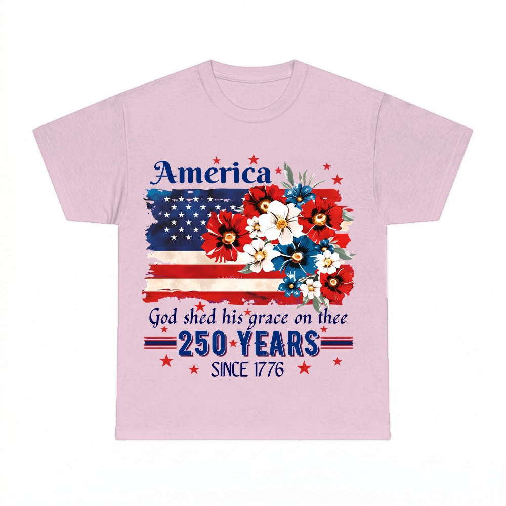 America God Shed His Grace shirt - Light Pink