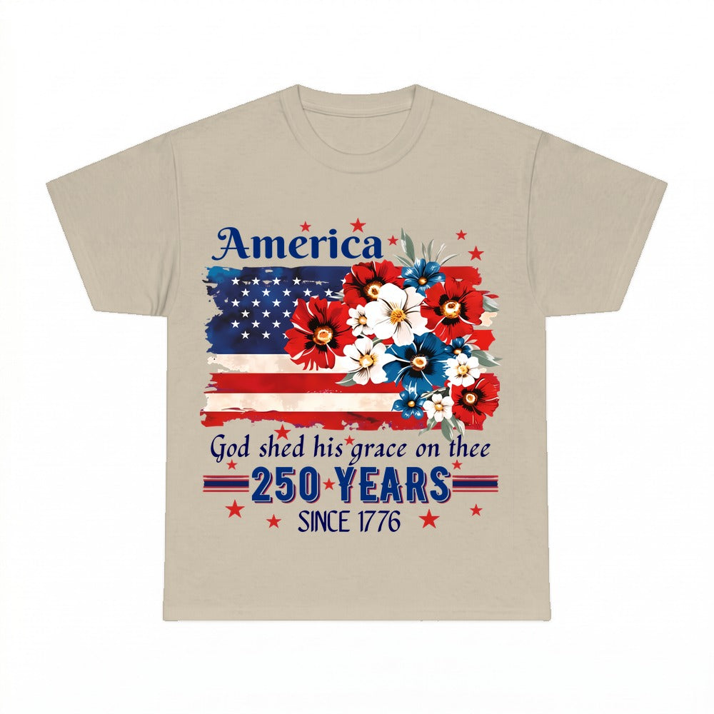 America God Shed His Grace shirt - Sand