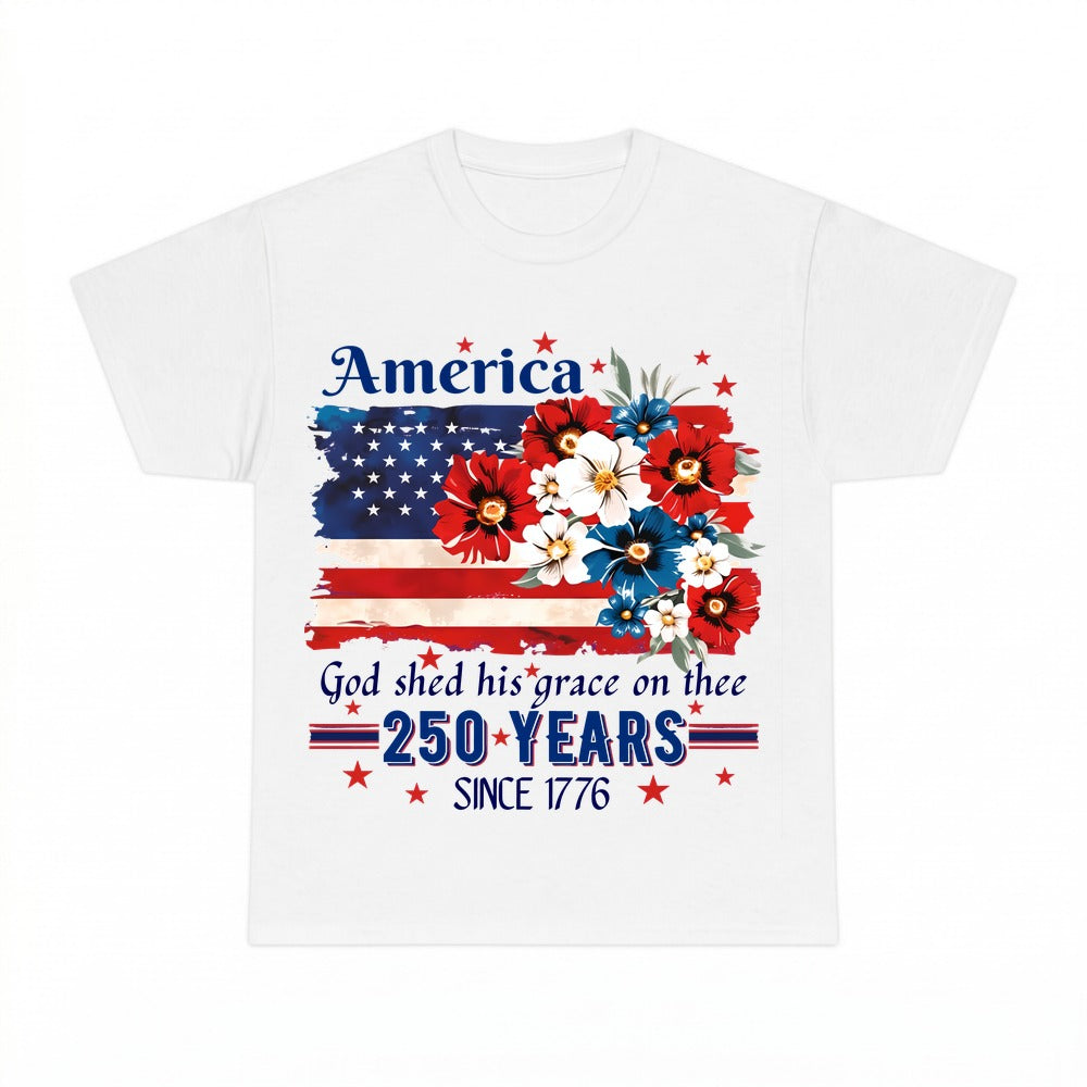 America God Shed His Grace shirt - White