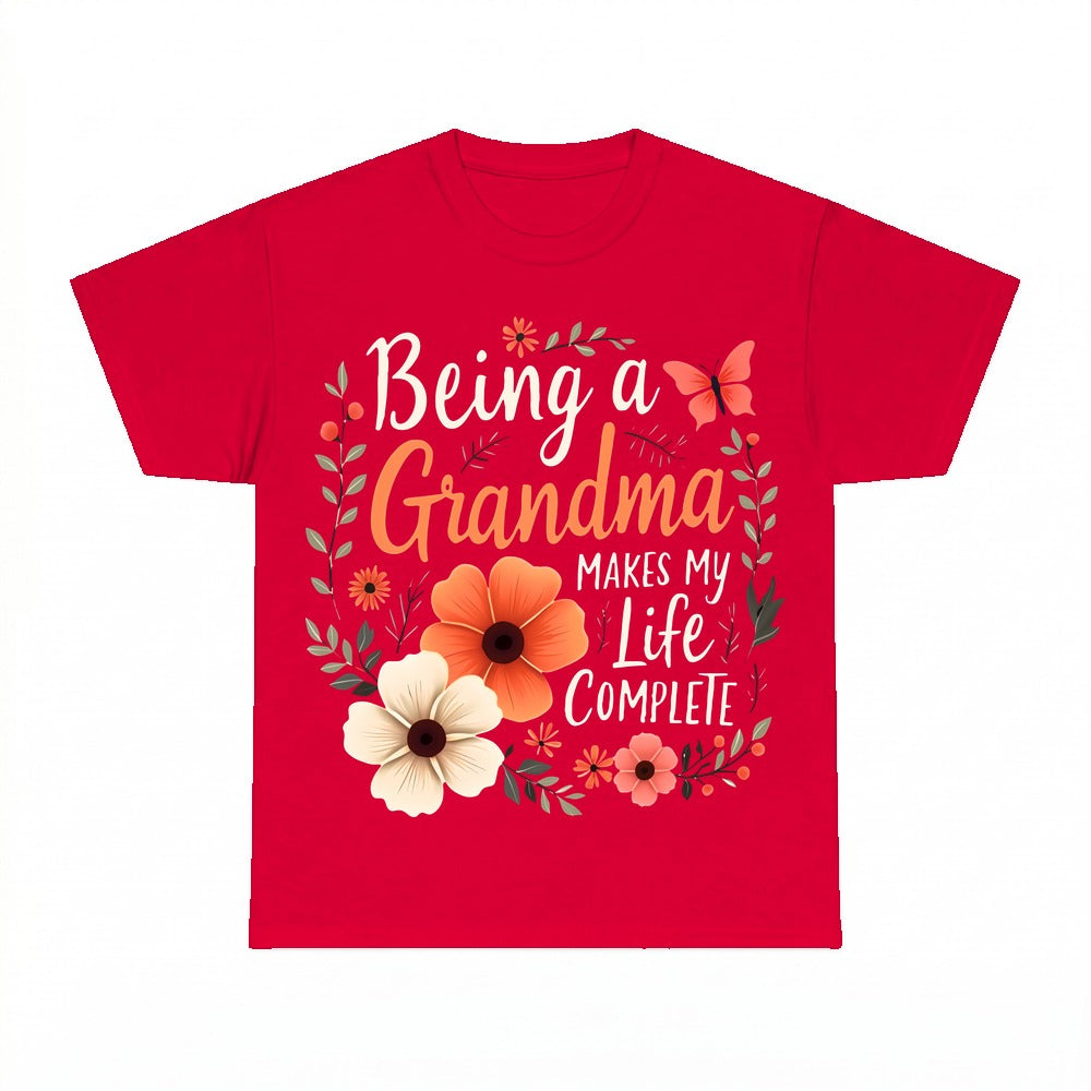 Being A Grandma Makes My Life Complete shirt - Red