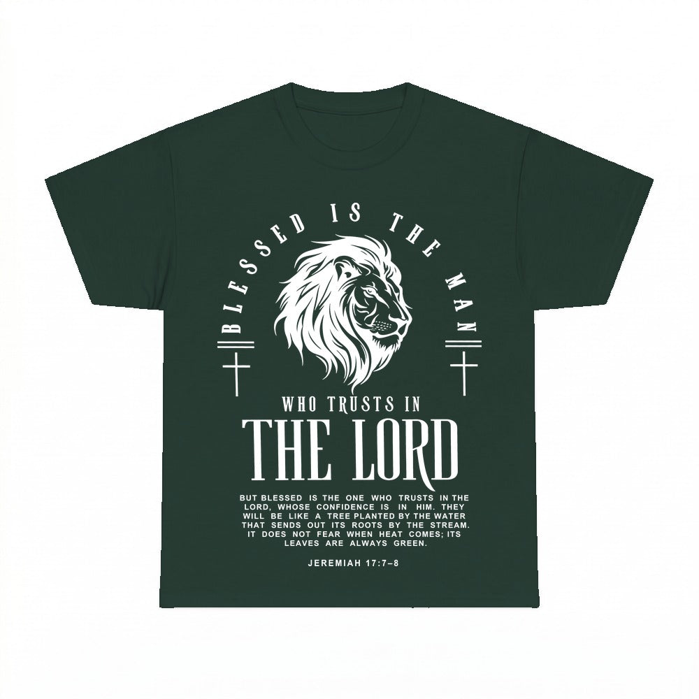 Blessed Is The Man shirt - Forest Green