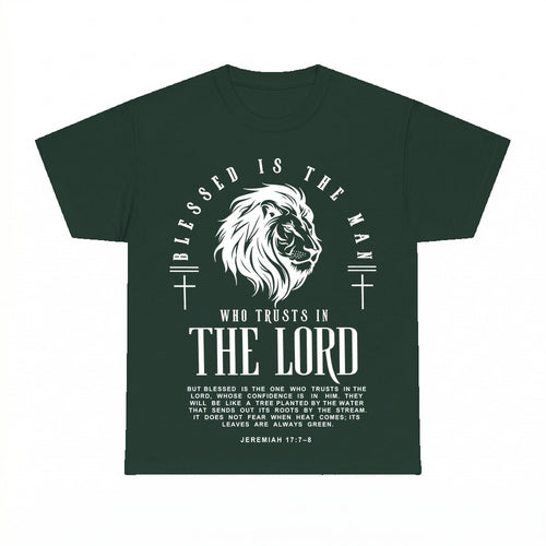 Blessed Is The Man shirt - Forest Green