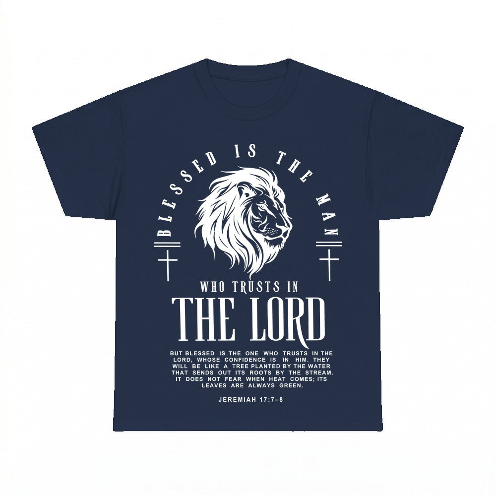 Blessed Is The Man shirt - Navy