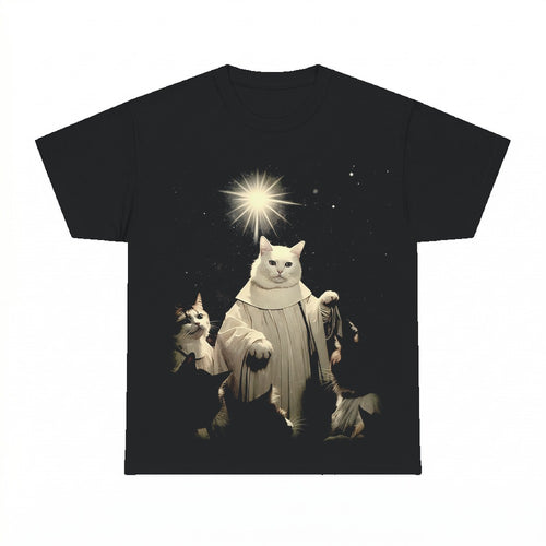 Cat Prayer shirt - Black