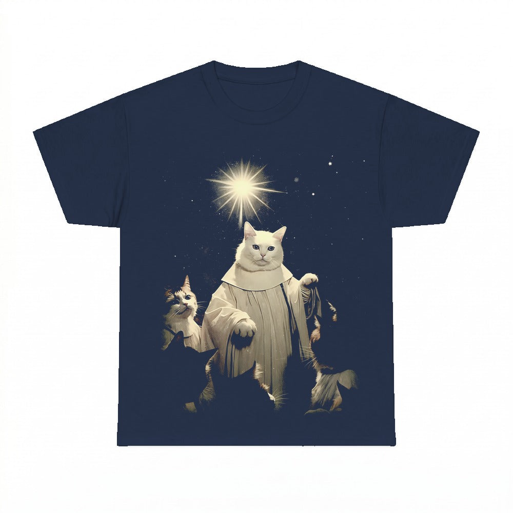 Cat Prayer shirt - Navy