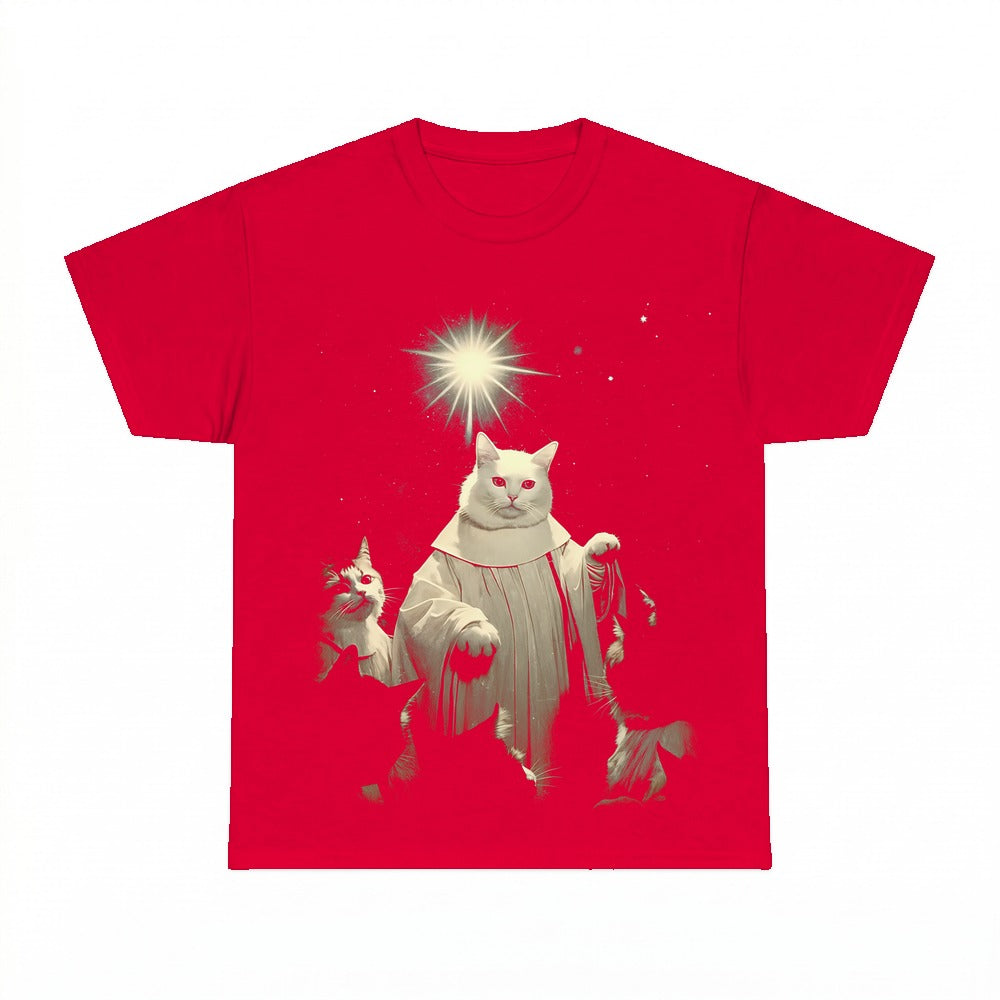 Cat Prayer shirt - Red