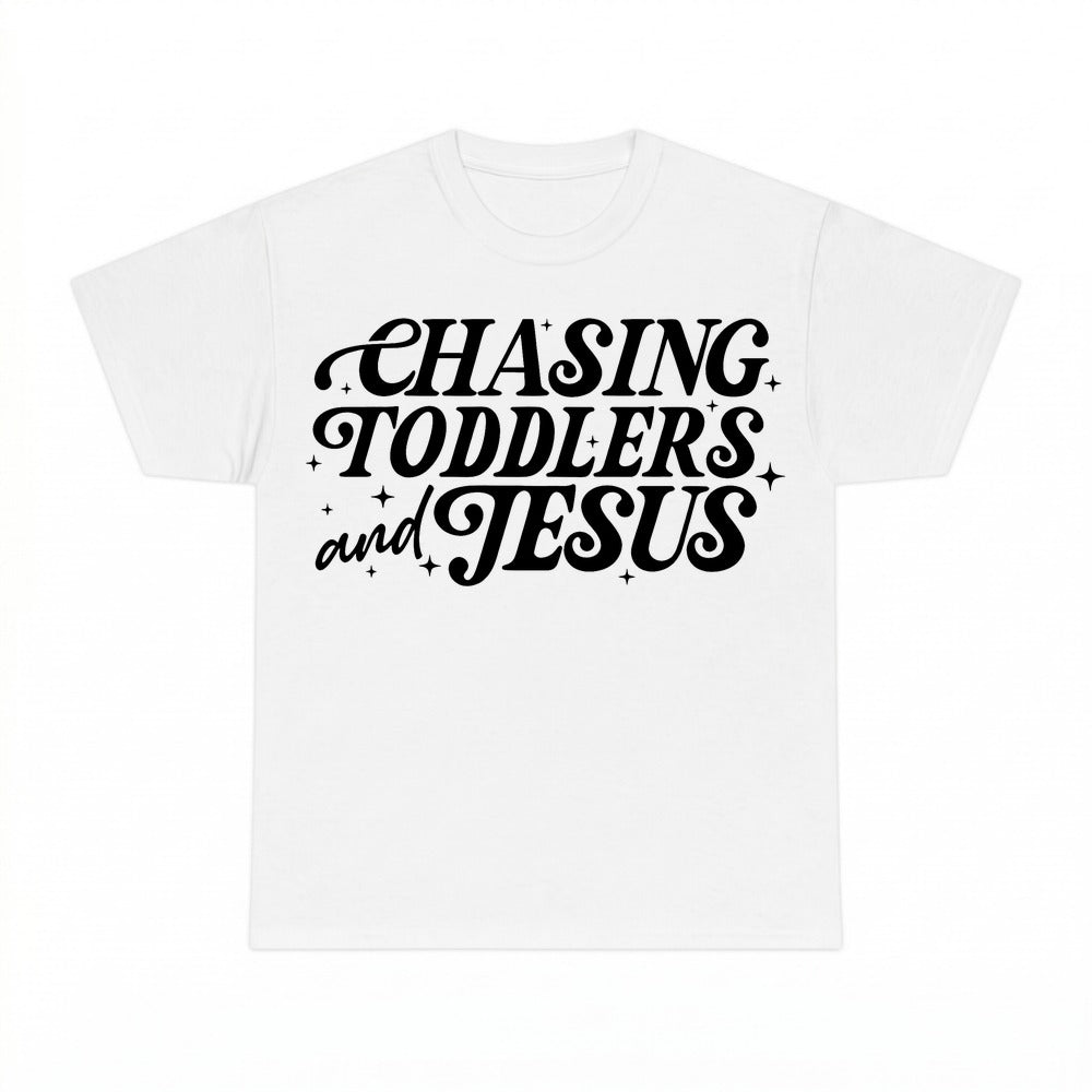 Chasing Jesus And Toddlers shirt - White