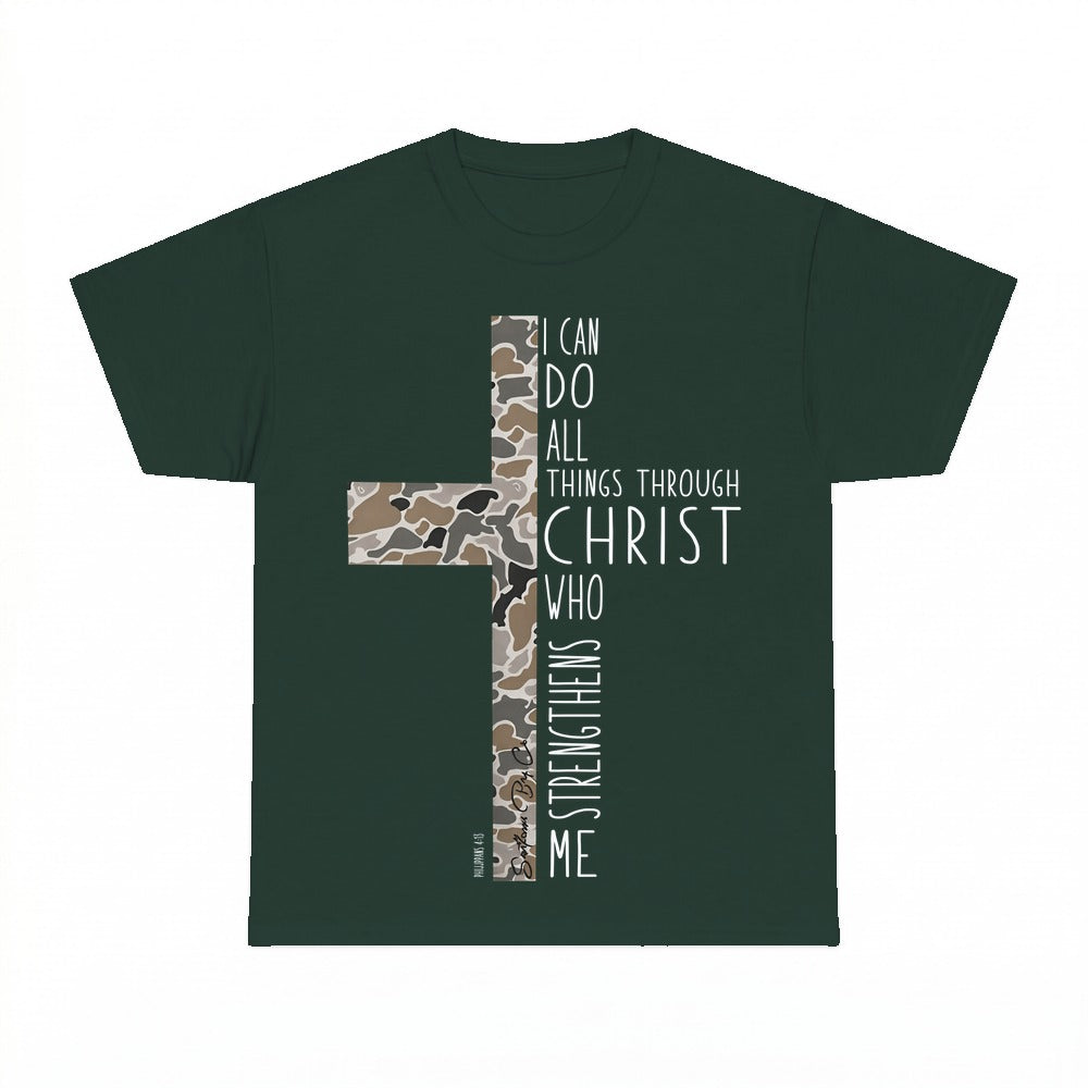 Christ Strengthens Armor of God shirt - Forest Green