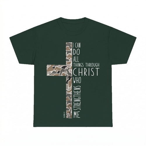 Christ Strengthens Armor of God shirt - Forest Green