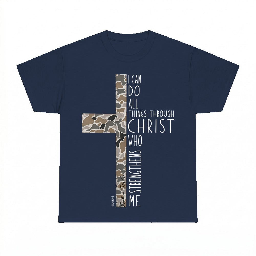 Christ Strengthens Armor of God shirt - Navy