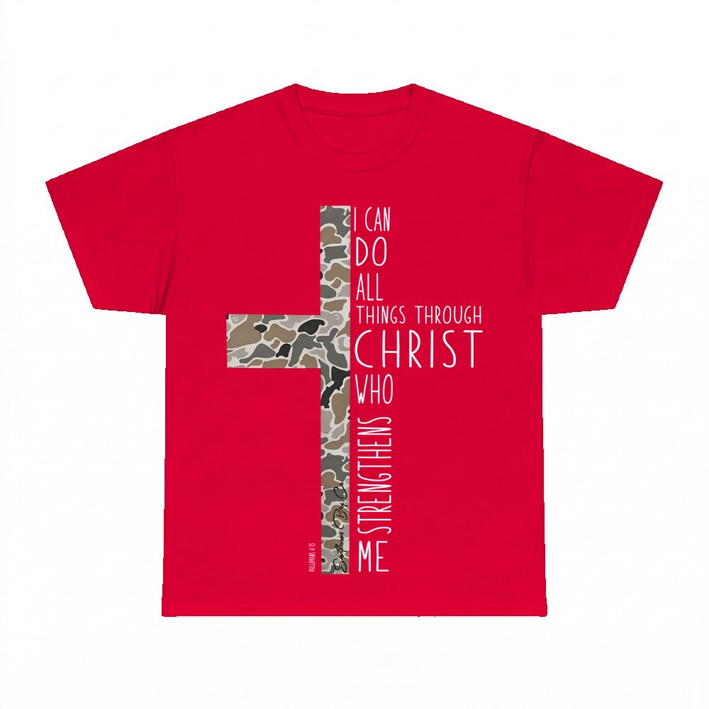 Christ Strengthens Armor of God shirt - Red