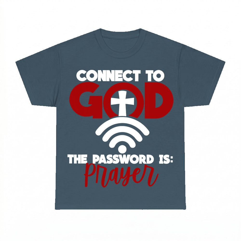 Connect To God Password Is Prayer shirt - Dark Heather