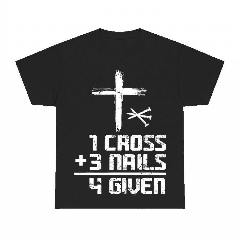 1 Cross 3 Nails 4 Given shirt - Black