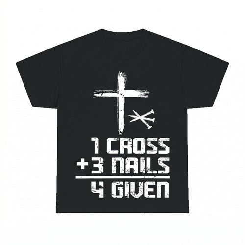 1 Cross 3 Nails 4 Given shirt - Black