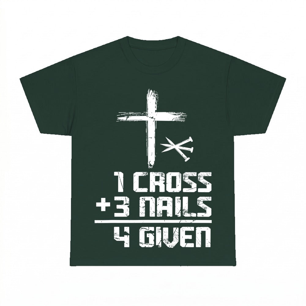 1 Cross 3 Nails 4 Given shirt - Forest Green