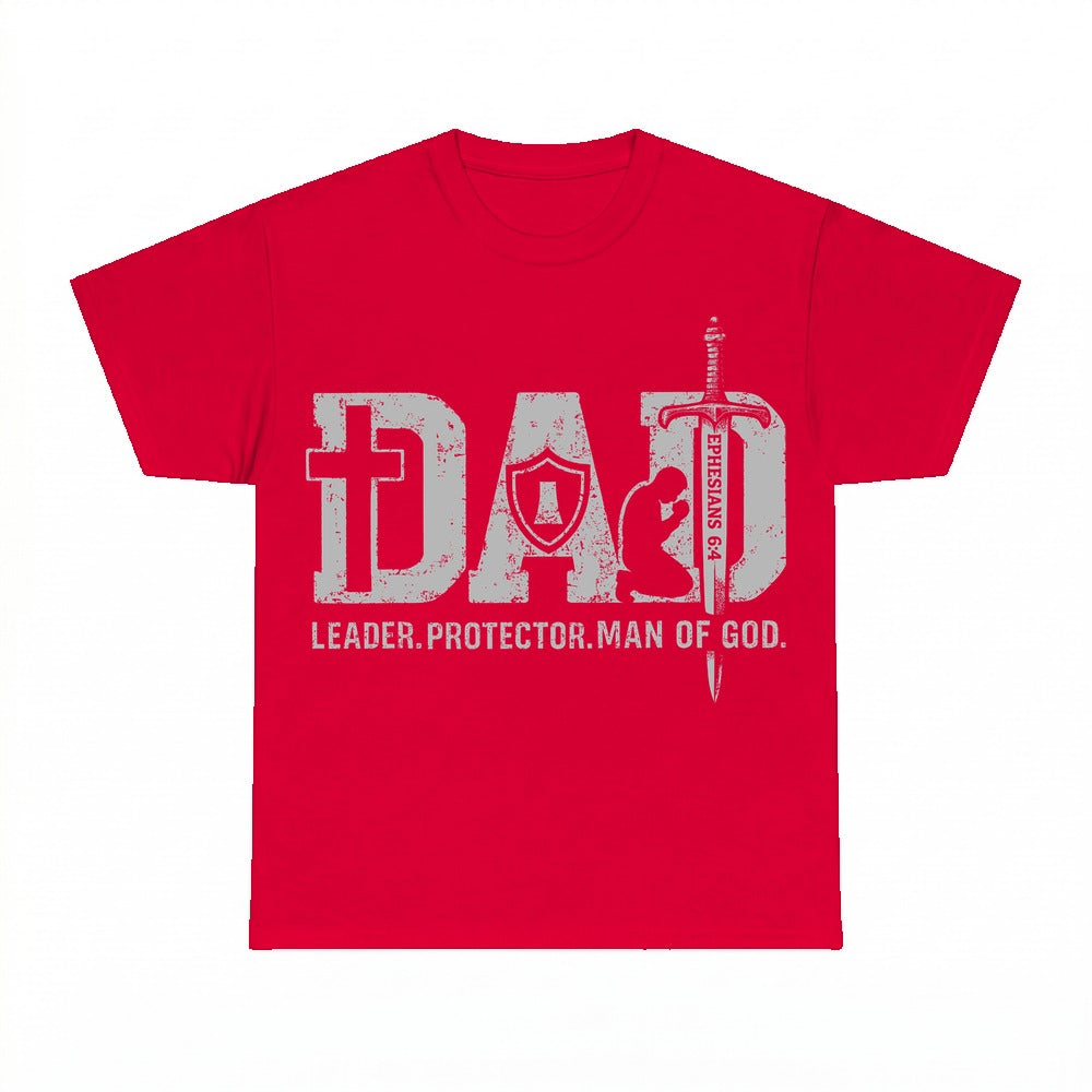 Dad Leader Protector Man Of God shirt - Red