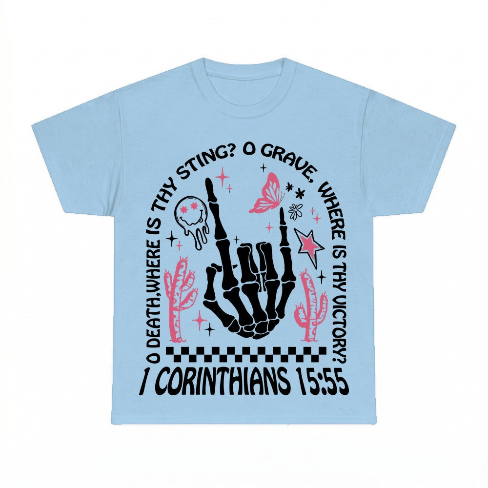 Death Where Is Your Sting shirt - Light Blue