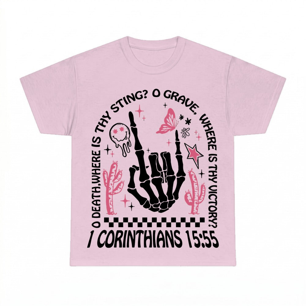 Death Where Is Your Sting shirt - Light Pink