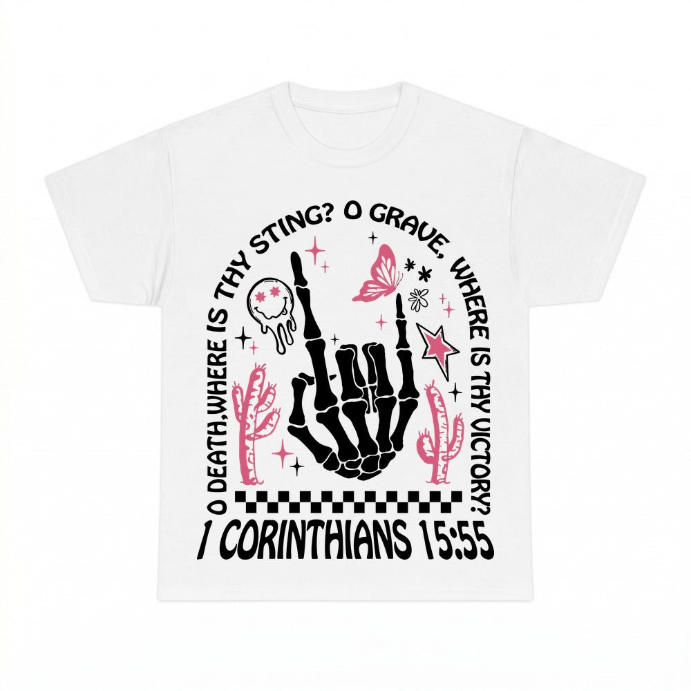 Death Where Is Your Sting shirt - White