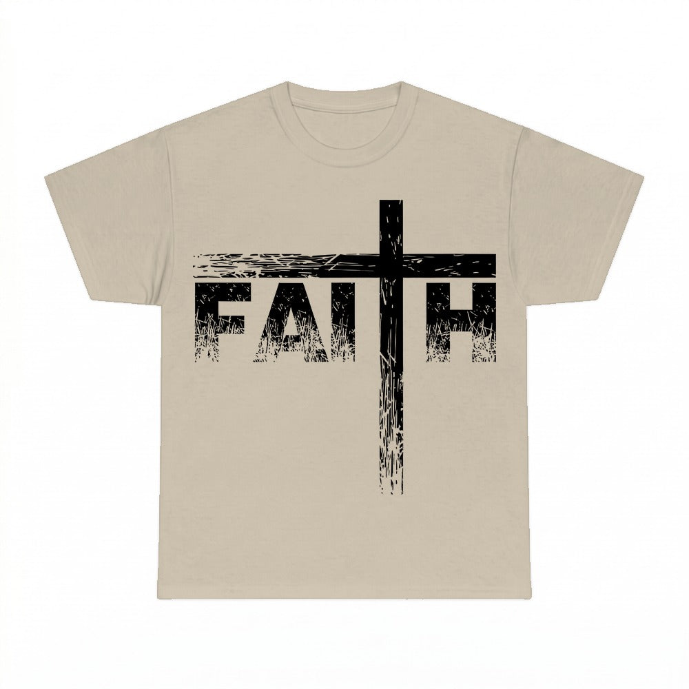 Faith Vertical Cross shirt - Sand