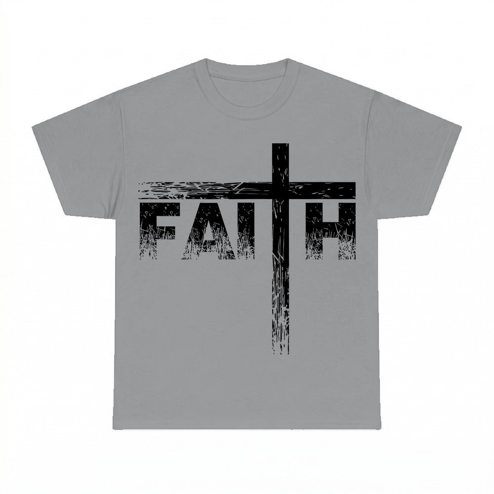 Faith Vertical Cross shirt - Sport Grey