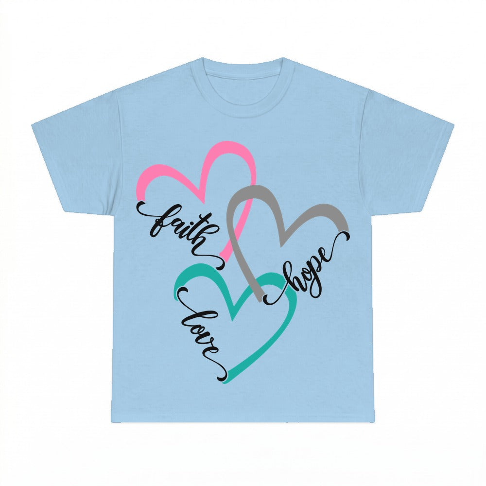 Faith Hope Love shirt - Light Blue