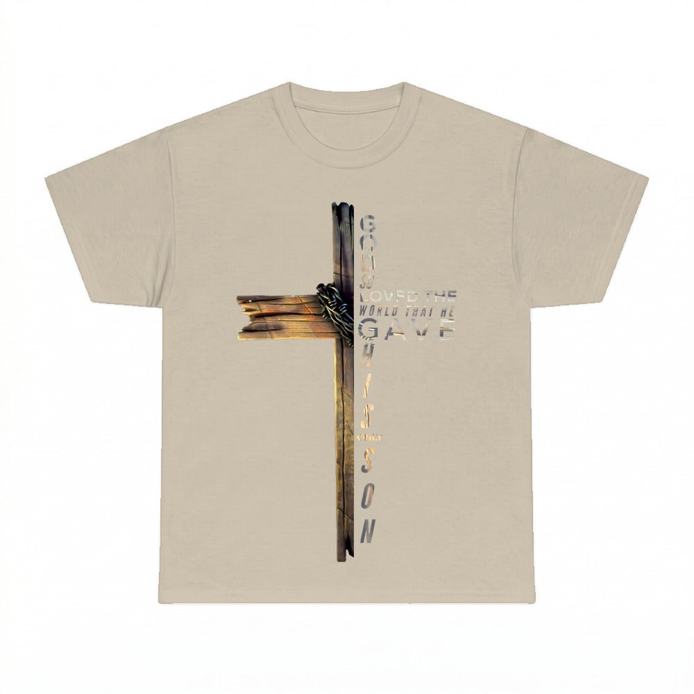 For God So Loved The World shirt - Sand