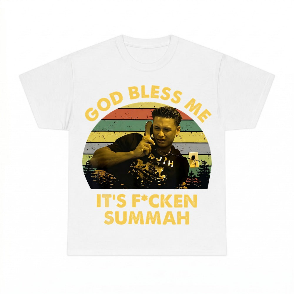 God Bless Me Summah shirt - White
