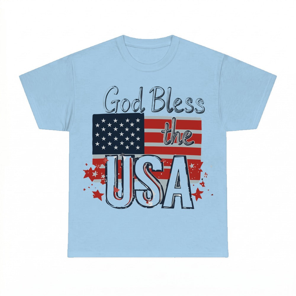 God Bless The USA shirt - Light Blue
