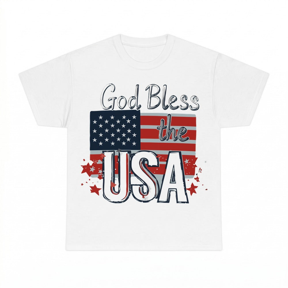 God Bless The USA shirt - White