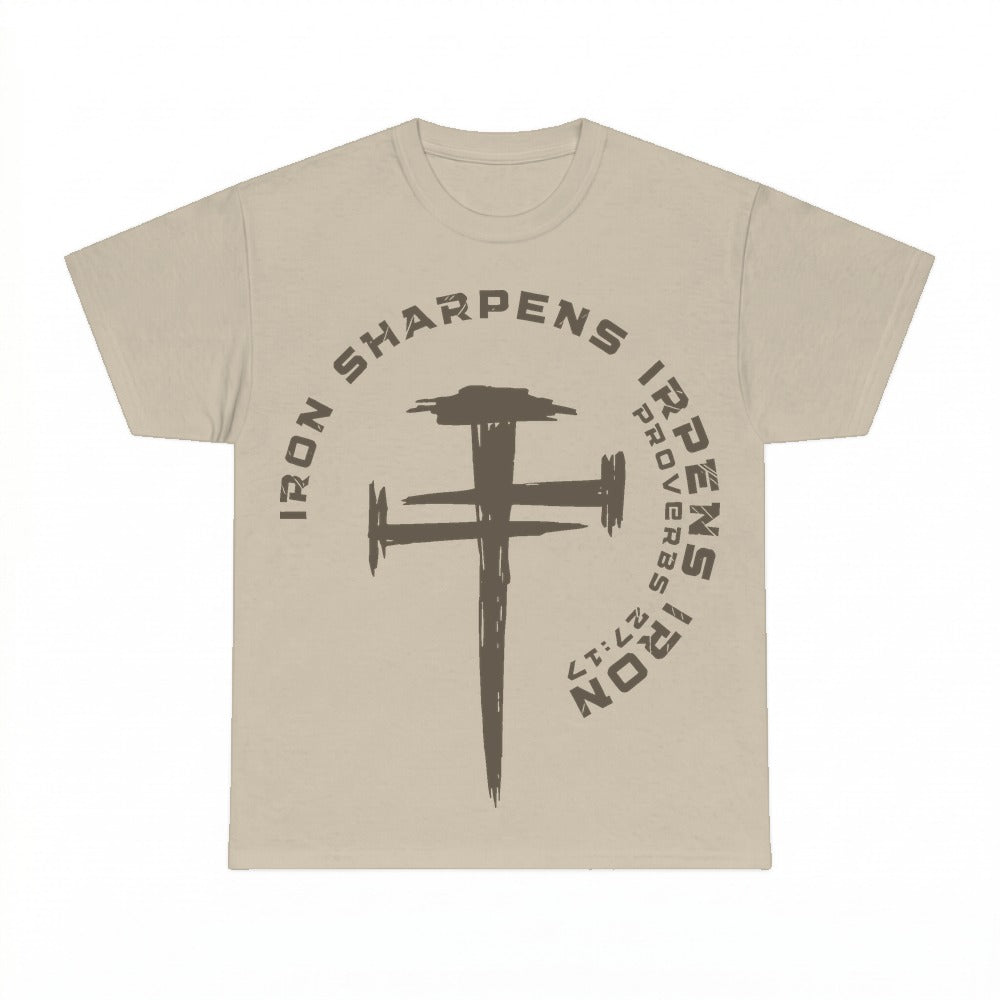 Iron Sharpens Iron Proverbs 27:17 shirt - Sand