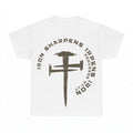 Iron Sharpens Iron Proverbs 27:17 shirt - White