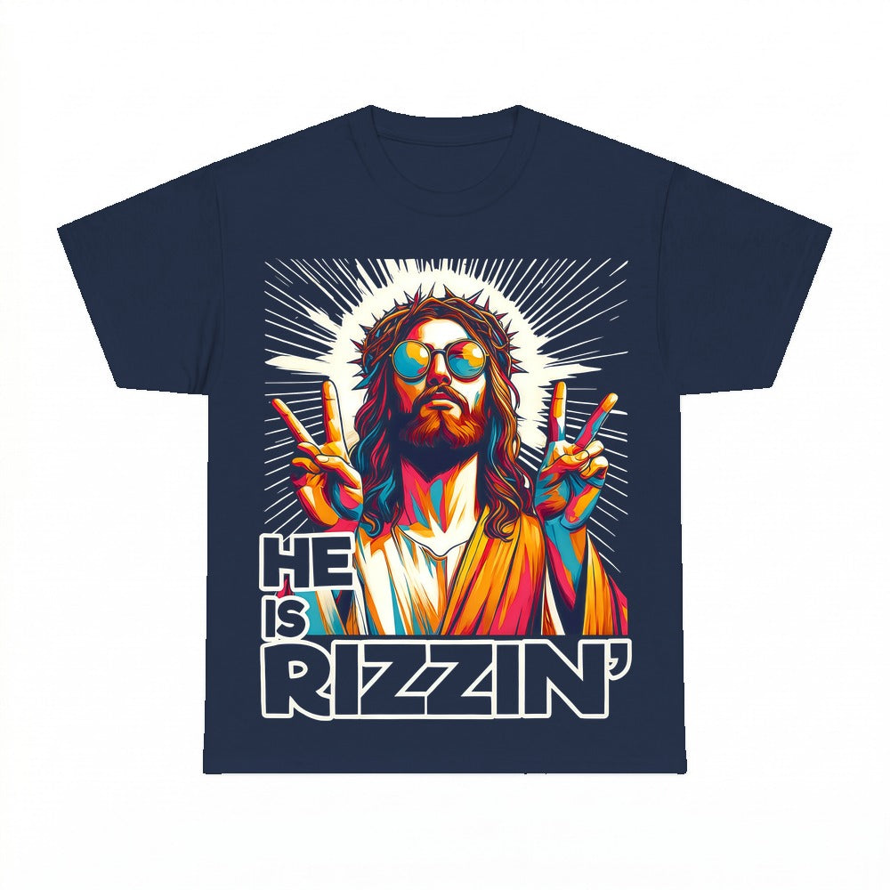 Jesus Has Rizzen shirt - Navy