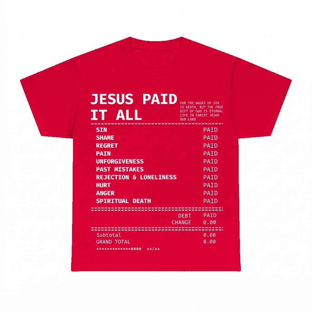 Jesus Paid It All shirt - Red