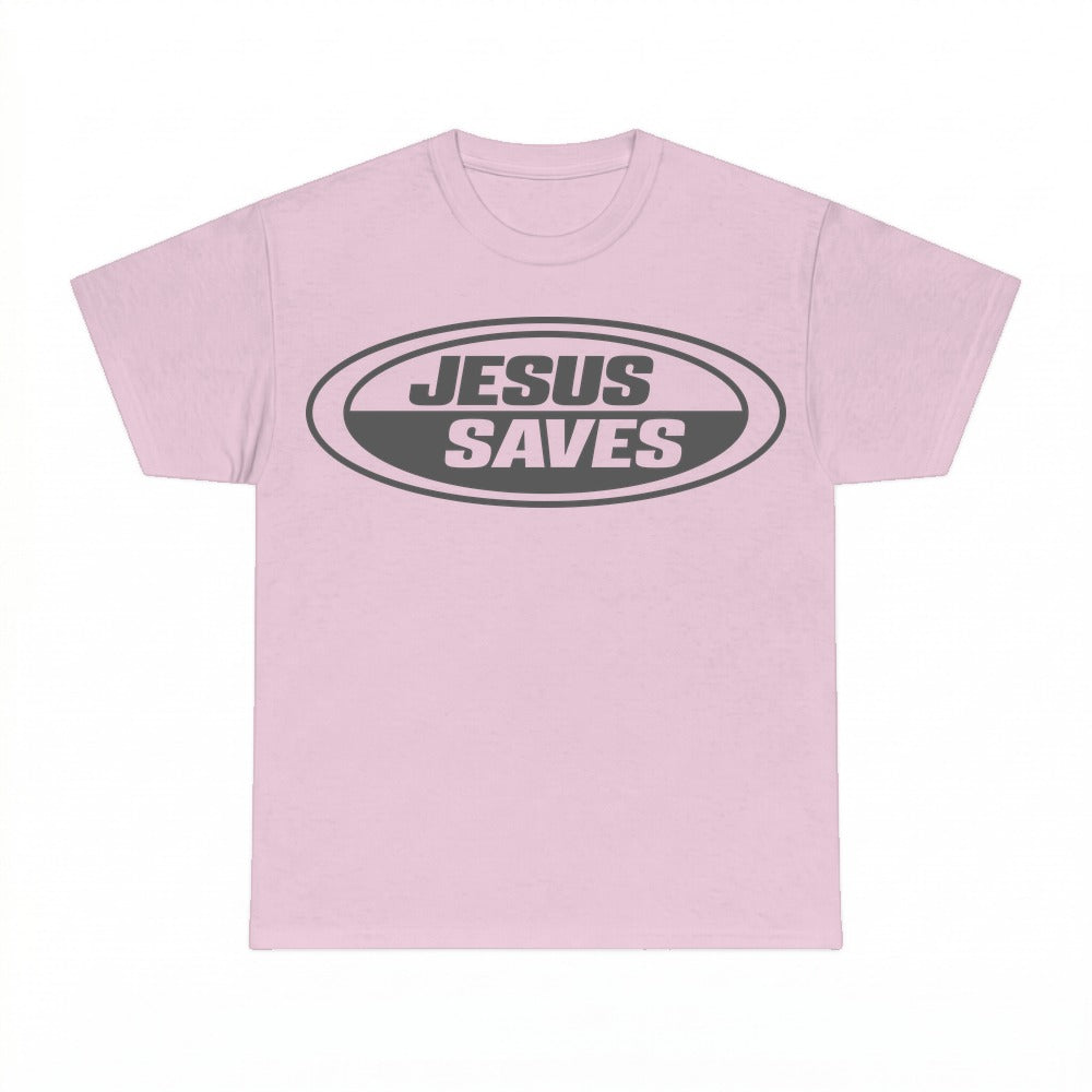 JESUS SAVES Christian faith shirt - Light Pink