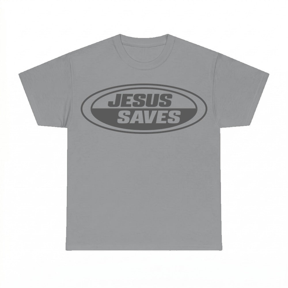 JESUS SAVES Christian faith shirt - Sport Grey