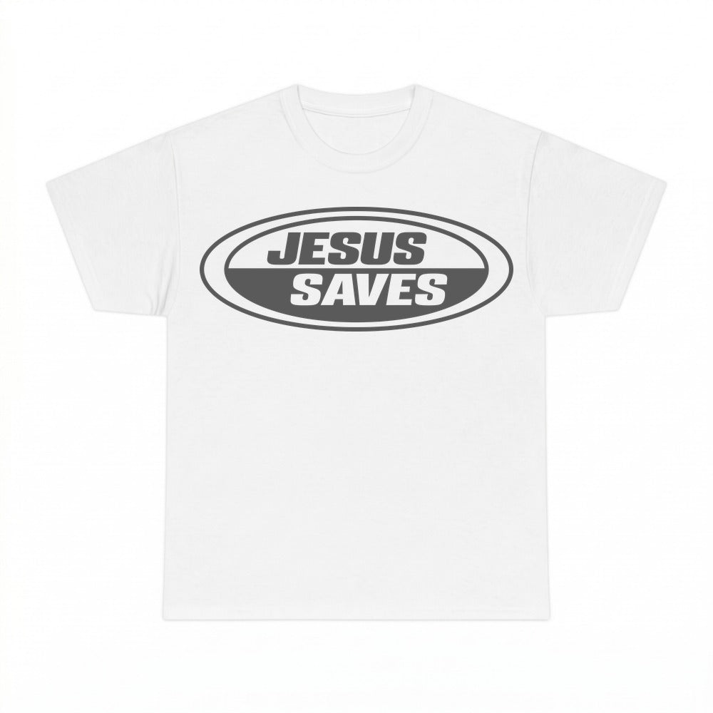 JESUS SAVES Christian faith shirt - White