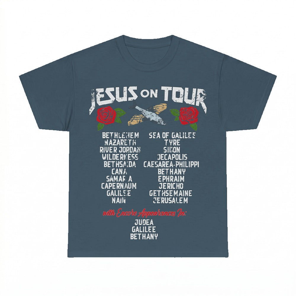 Jesus World Tour shirt - Dark Heather