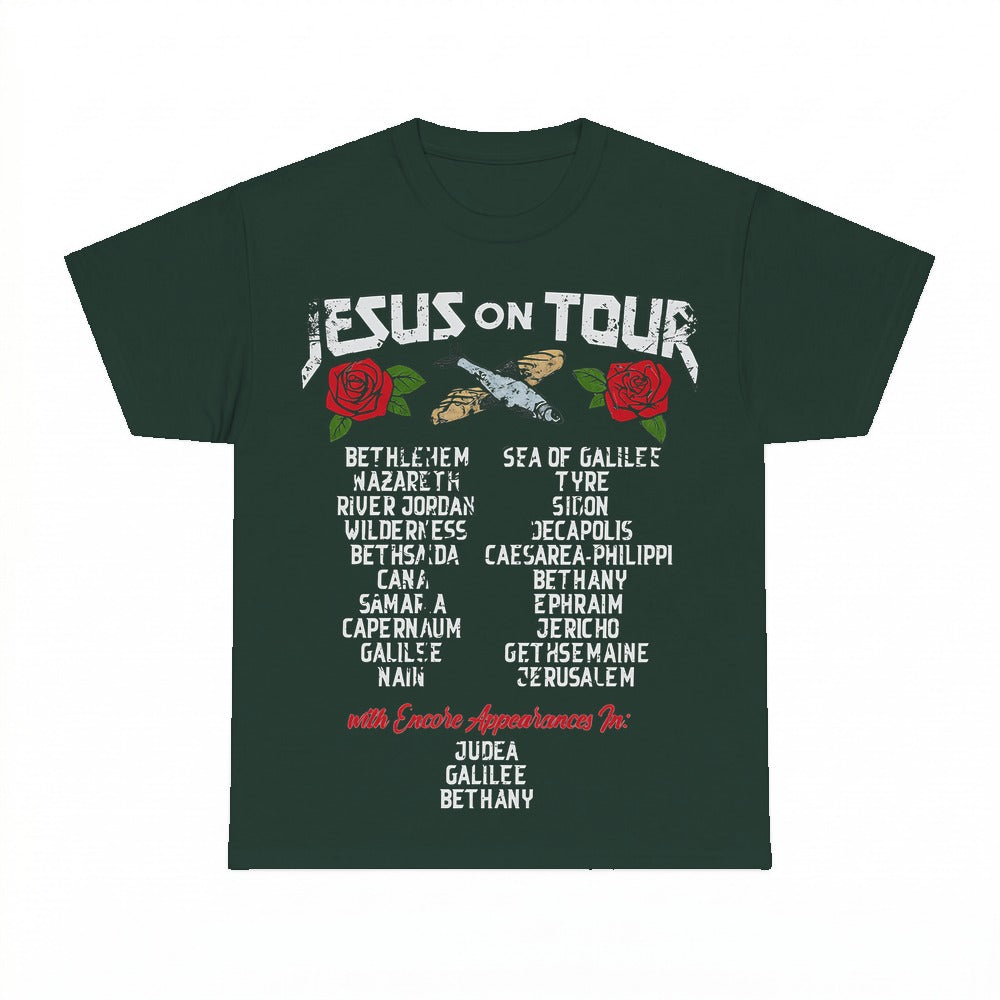Jesus World Tour shirt - Forest Green
