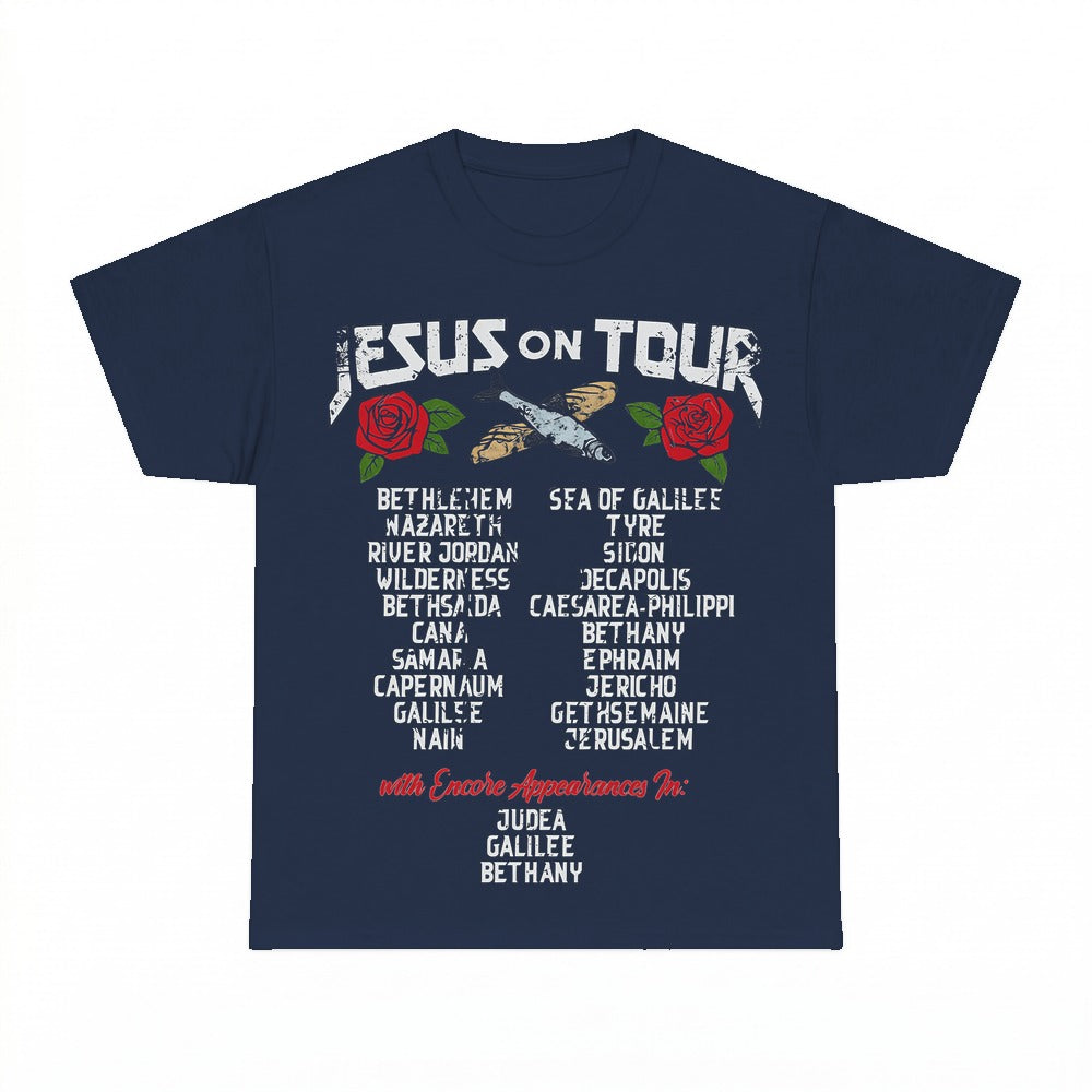 Jesus World Tour shirt - Navy