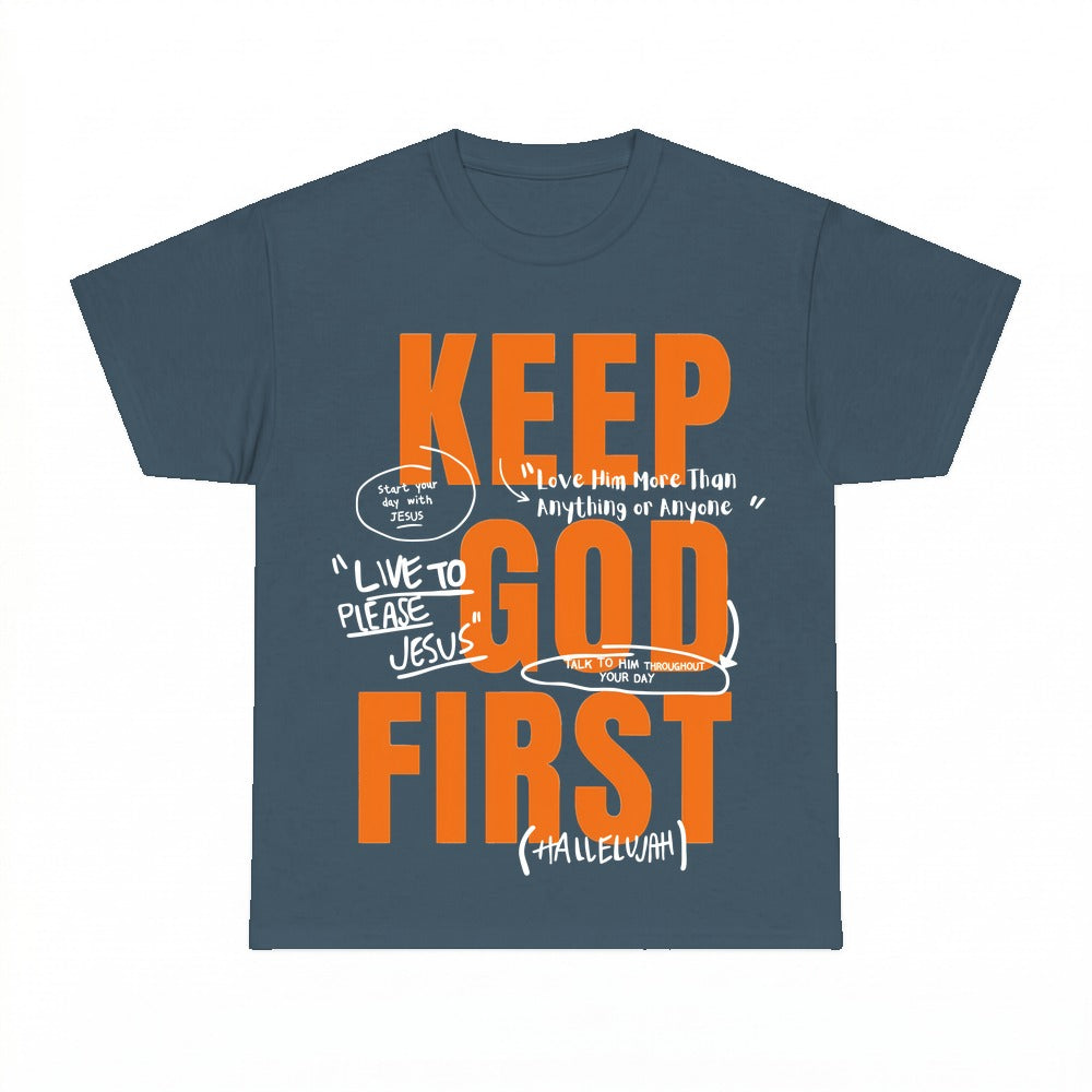 Keep God First shirt - Dark Heather